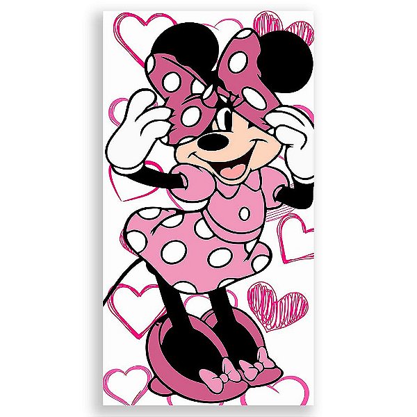 Capa Mini Faixa Lateral Sublimado - Minnie Rosa