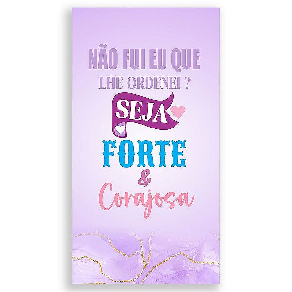 Capa Mini Faixa Lateral Sublimado - Seja Forte E Corajosa