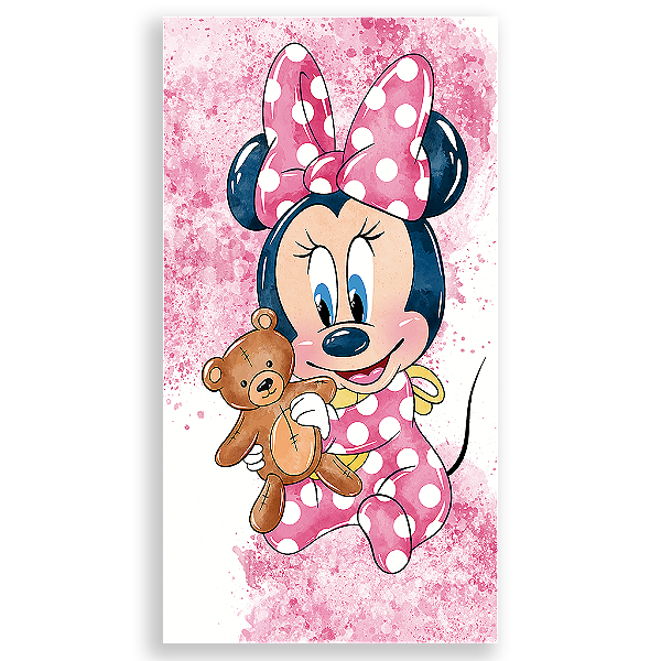Capa Mini Faixa Lateral Sublimado - Minnie Rosa