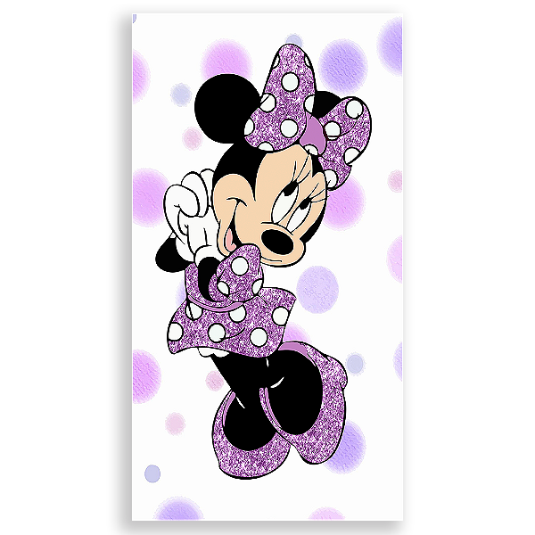Capa Mini Faixa Lateral Sublimado - Minnie Lilas