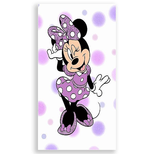 Capa Mini Faixa Lateral Sublimado - Minnie Lilas