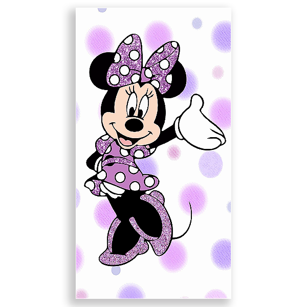 Capa Mini Faixa Lateral Sublimado - Minnie Lilas