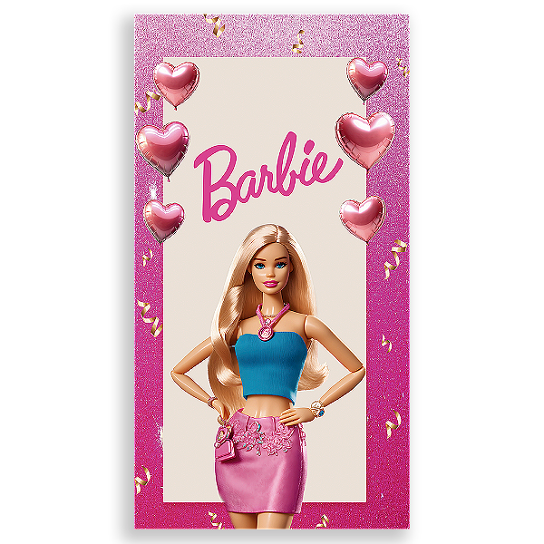 Capa Mini Faixa Lateral Sublimado - Barbie
