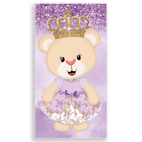 Capa Mini Faixa Lateral Sublimado - Ursinha Lilas