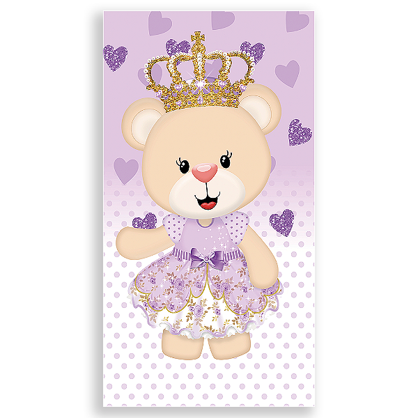 Capa Mini Faixa Lateral Sublimado - Ursinha Lilas