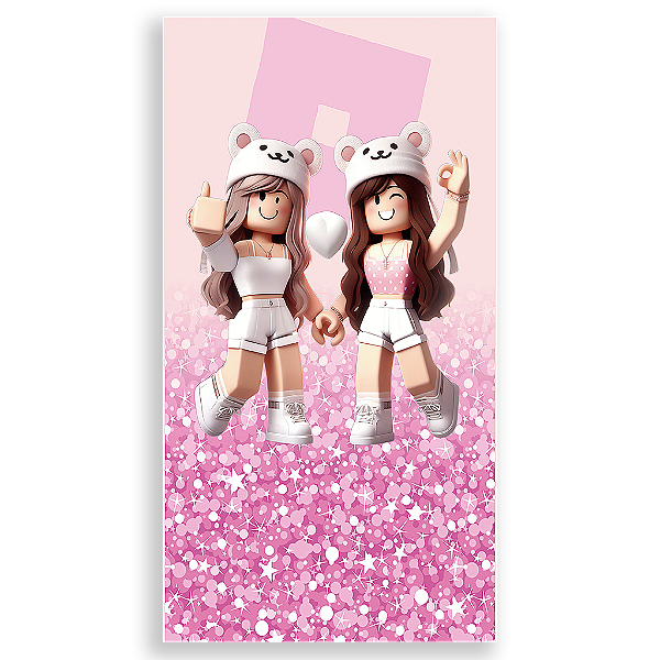 Capa Mini Faixa Lateral Sublimado - Roblox Rosa