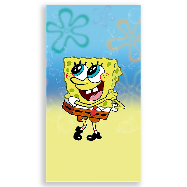 Capa Mini Faixa Lateral Sublimado - Bob Esponja