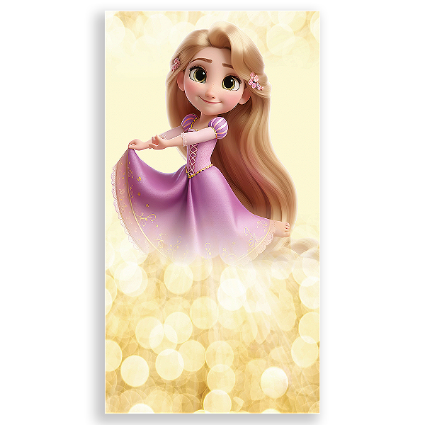 Capa Mini Faixa Lateral Sublimado - Rapunzel Enrolados
