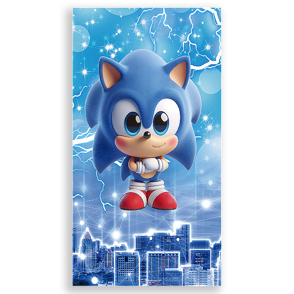 Capa Mini Faixa Lateral Sublimado - Sonic