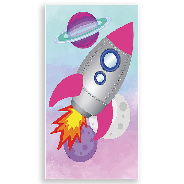 Capa Mini Faixa Lateral Sublimado - Astronauta Rosa