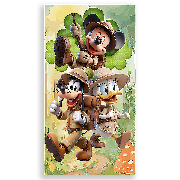 Capa Mini Faixa Lateral Sublimado - Mickey Safari