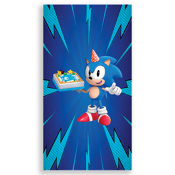 Capa Mini Faixa Lateral Sublimado - Sonic
