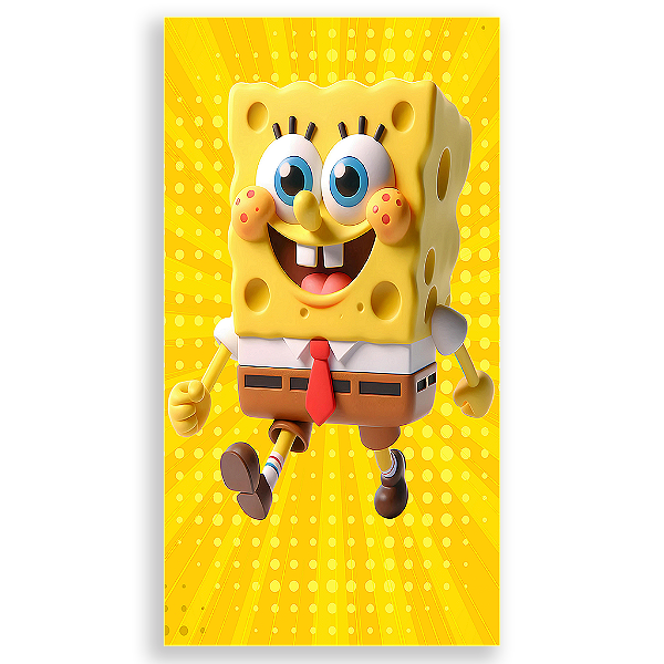 Capa Mini Faixa Lateral Sublimado - Bob Esponja