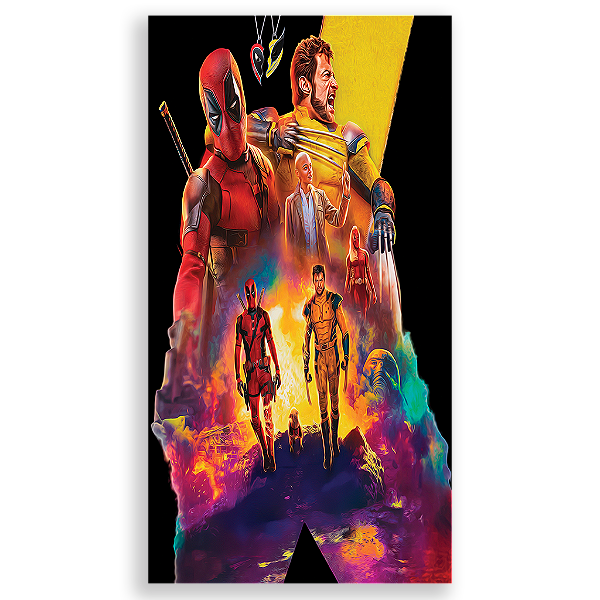 Capa Mini Faixa Lateral Sublimado - Deadpool e Wolverine