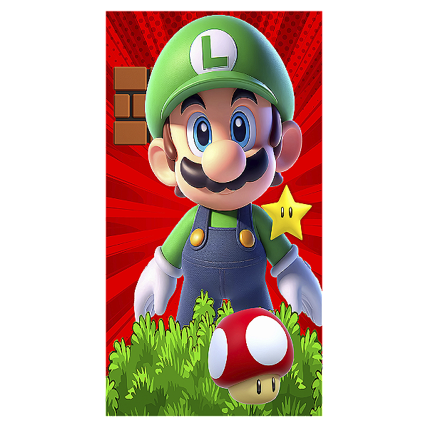 Capa Mini Faixa Lateral Sublimado - Super Mario