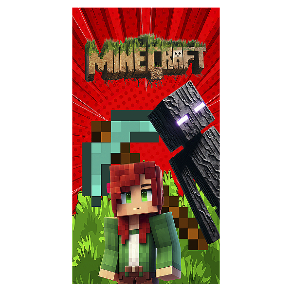 Capa Mini Faixa Lateral Sublimado - Minecraft