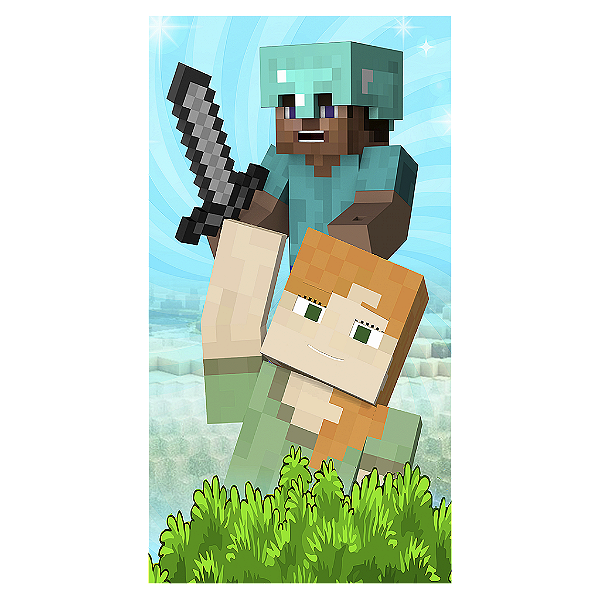 Capa Mini Faixa Lateral Sublimado - Minecraft