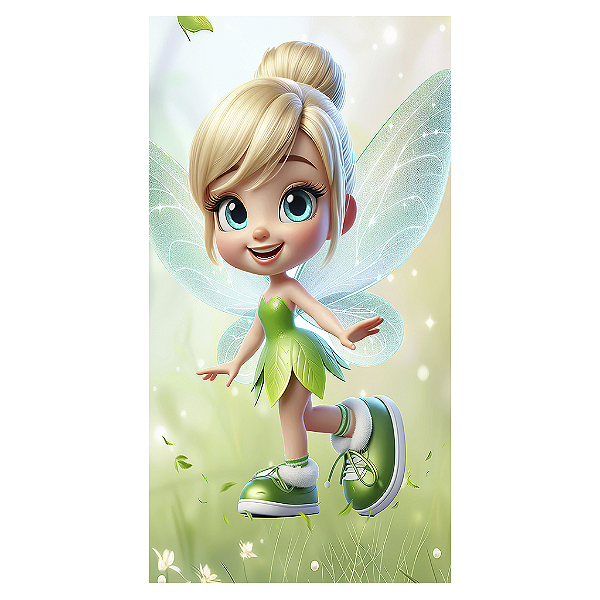 Capa Mini Faixa Lateral Sublimado - Tinker Bell Sininho
