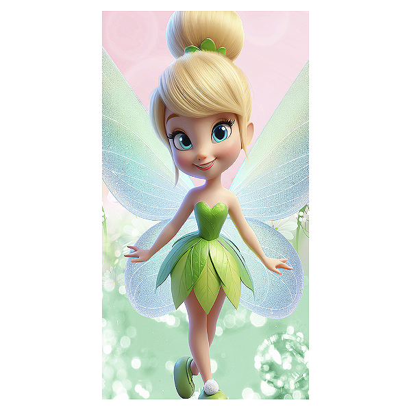 Capa Mini Faixa Lateral Sublimado - Tinker Bell Sininho