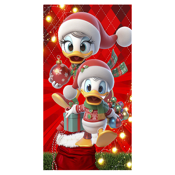 Capa Mini Faixa Lateral Sublimado - Mickey Natal