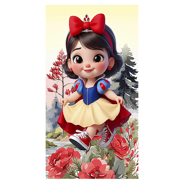 Capa Mini Faixa Lateral Sublimado - Branca De Neve