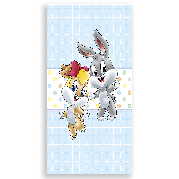 Capa Mini Faixa Lateral Sublimado - Looney Tunes Azul