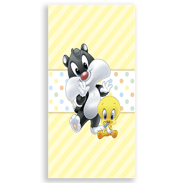 Capa Mini Faixa Lateral Sublimado - Looney Tunes Amarelo
