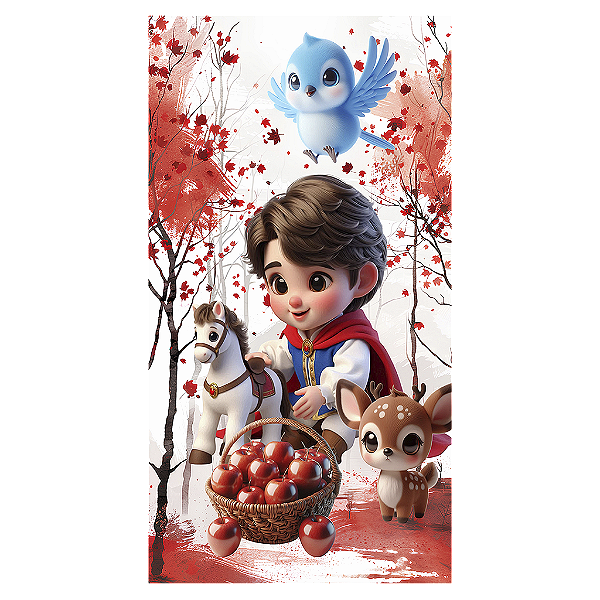 Capa Mini Faixa Lateral Sublimado - Branca De Neve