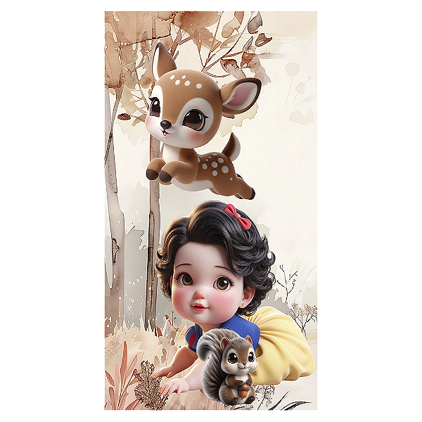 Capa Mini Faixa Lateral Sublimado - Branca De Neve