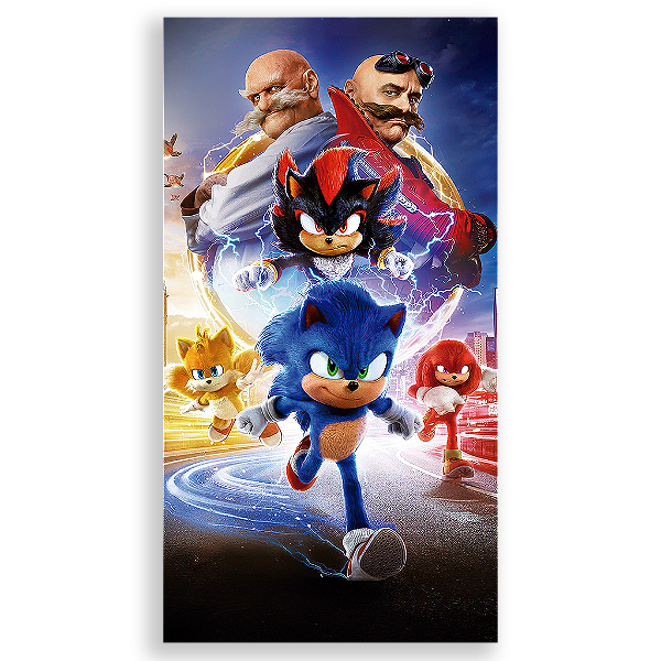 Capa Mini Faixa Lateral Sublimado - Sonic Shadow
