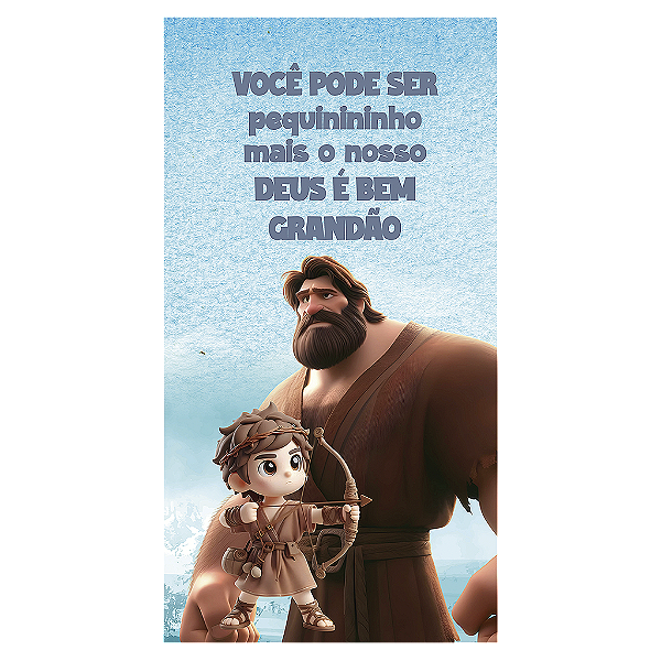 Capa Mini Faixa Lateral Sublimado - Religioso Davi E Golias