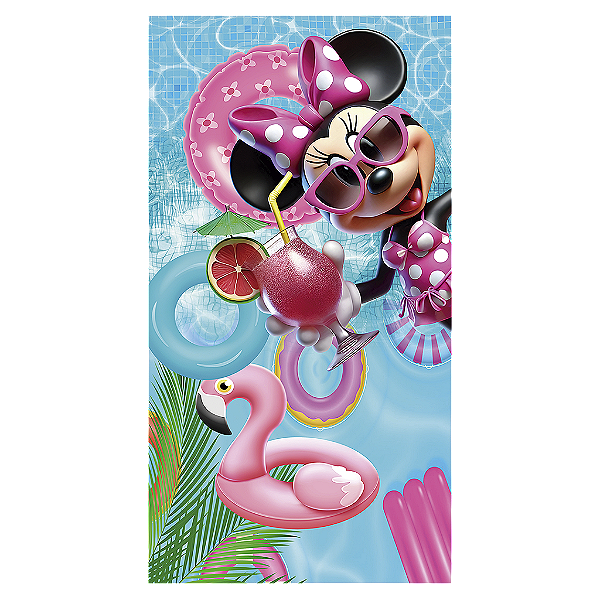 Capa Mini Faixa Lateral Sublimado - Minnie Pool Party