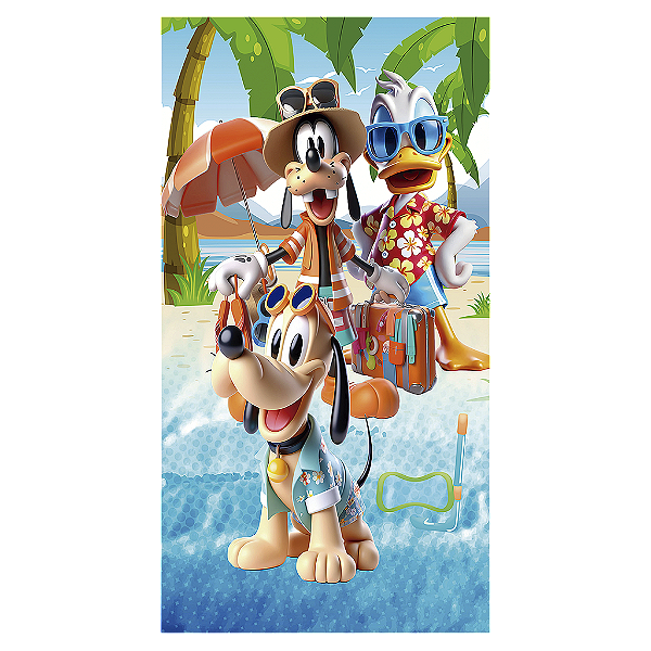 Capa Mini Faixa Lateral Sublimado - Mickey Pool Party