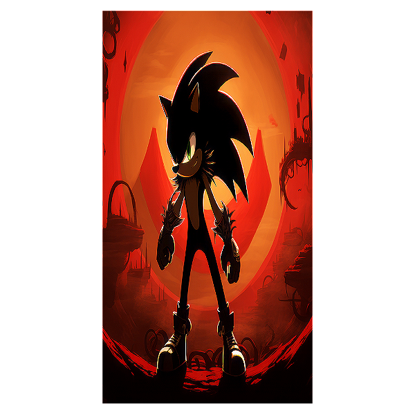 Capa Mini Faixa Lateral Sublimado - Sonic Shadow