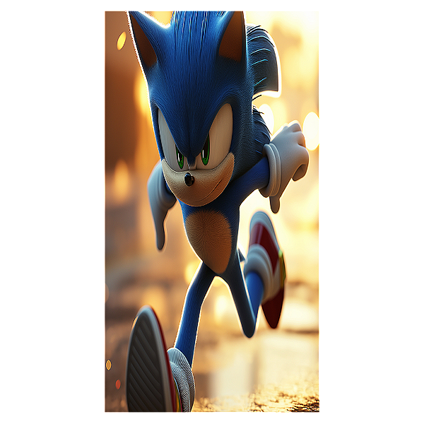 Capa Mini Faixa Lateral Sublimado - Sonic