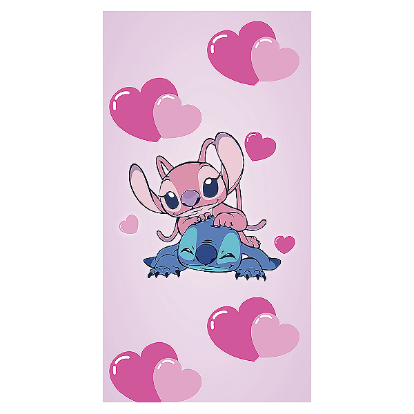 Capa Mini Faixa Lateral Sublimado - Lilo Stitch Angel