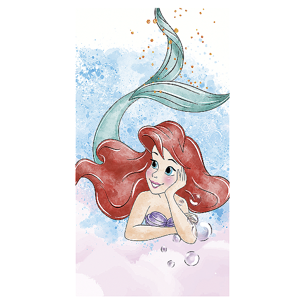 Capa Mini Faixa Lateral Sublimado - Princesa Ariel