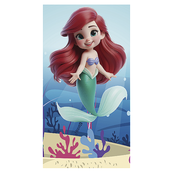 Capa Mini Faixa Lateral Sublimado - Princesa Ariel