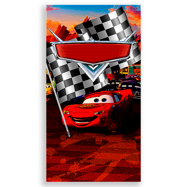 Capa Mini Faixa Lateral Sublimado - Carros McQueen