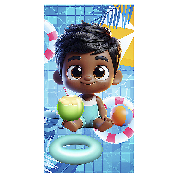 Capa Mini Faixa Lateral Sublimado - Pool Party