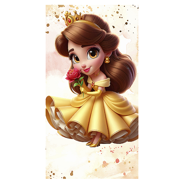 Capa Mini Faixa Lateral Sublimado - Princesa Bela