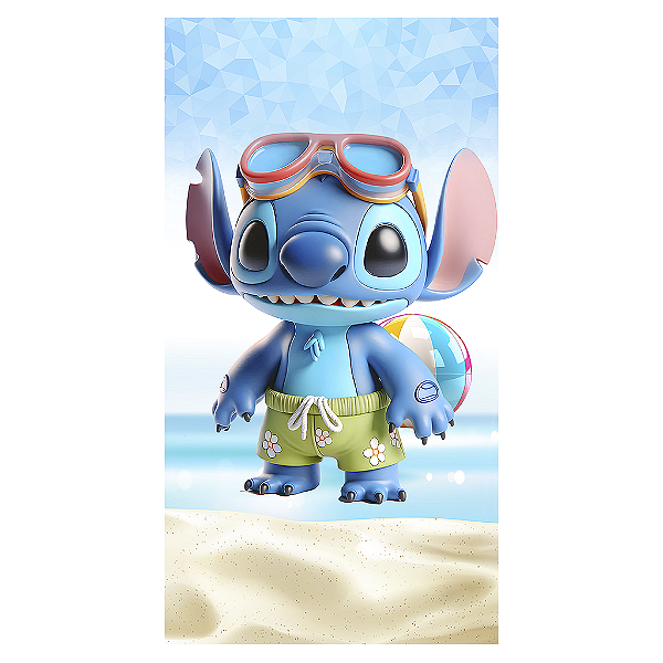 Capa Mini Faixa Lateral Sublimado - Stitch Pool Party