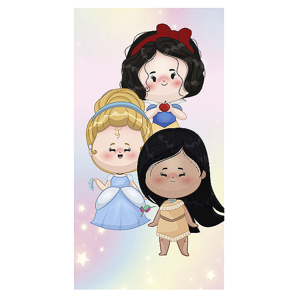 Capa Mini Faixa Lateral Sublimado - Princesas