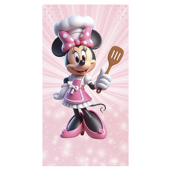 Capa Mini Faixa Lateral Sublimado - Minnie Confeiteira