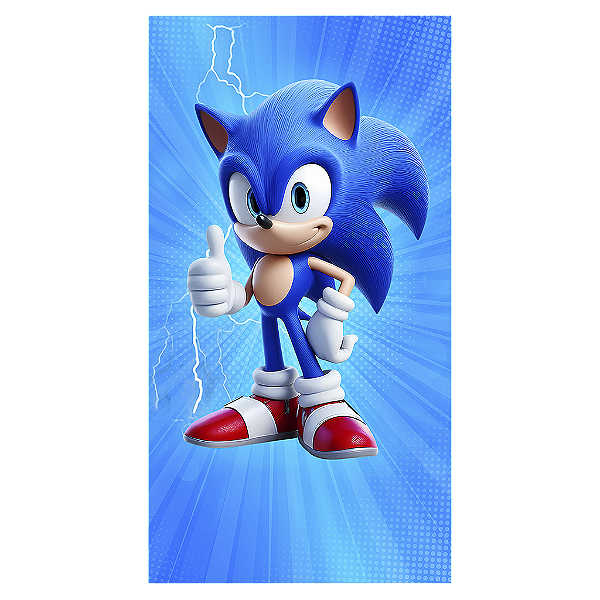 Capa Mini Faixa Lateral Sublimado - Sonic