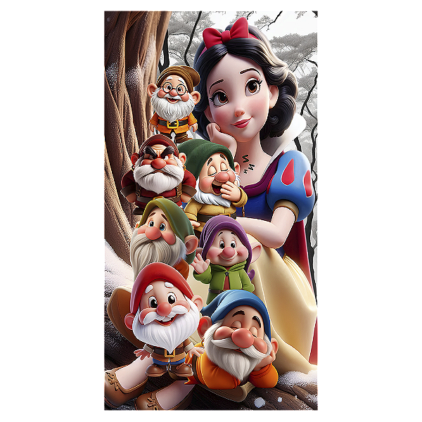 Capa Mini Faixa Lateral Sublimado - Branca De Neve