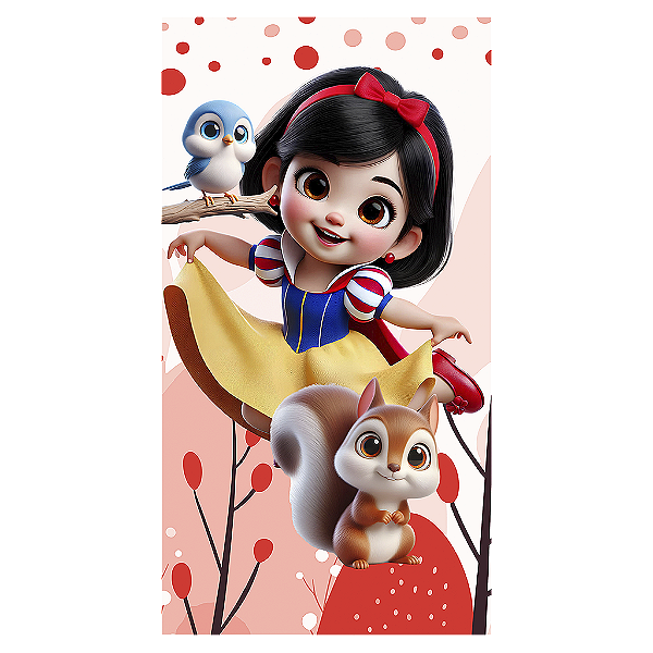 Capa Mini Faixa Lateral Sublimado - Branca De Neve