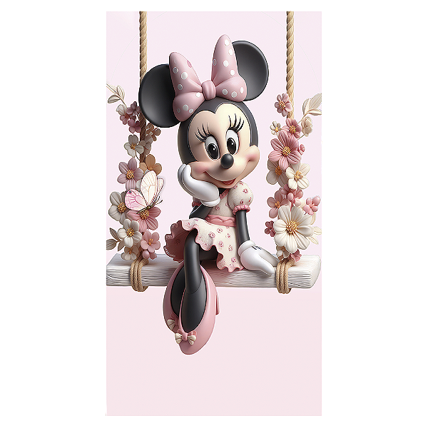 Capa Mini Faixa Lateral Sublimado - Minnie Jardim