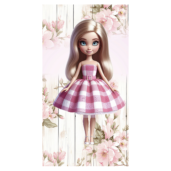Capa Mini Faixa Lateral Sublimado - Barbie