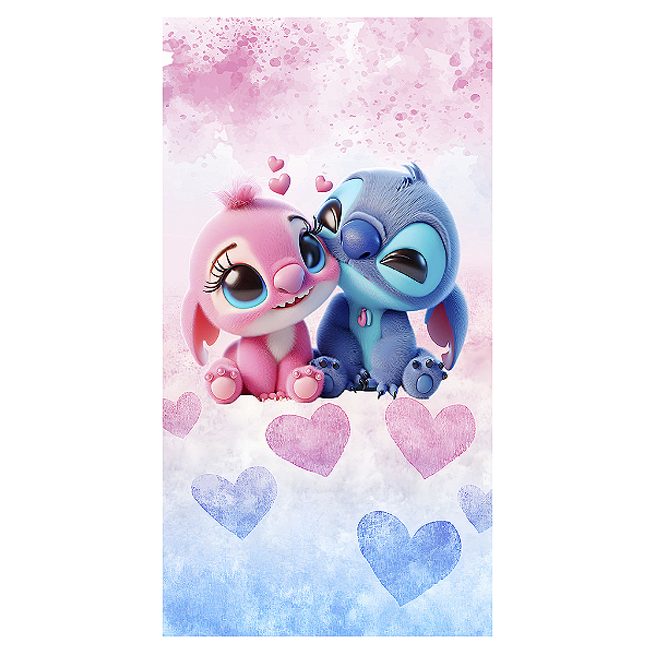 Capa Mini Faixa Lateral Sublimado - Lilo Stitch Angel